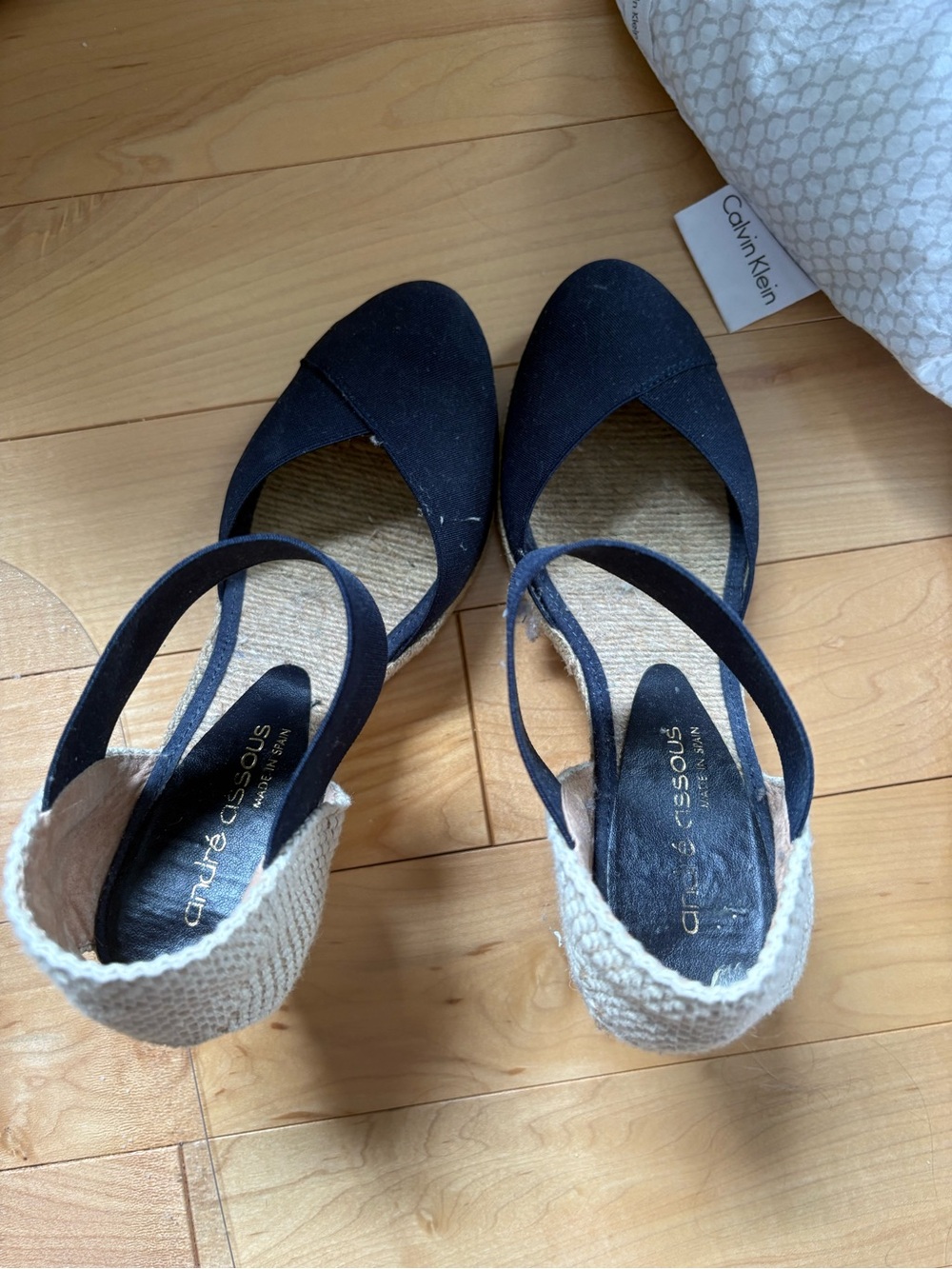 André Assous Anouka Espadrille Wedge Sandal in Navy Women’s Size 8 - Picture 7 of 9